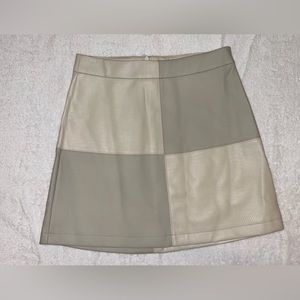 BB DAKOTA STEVE MADDEN Faux leather checkered skirt
